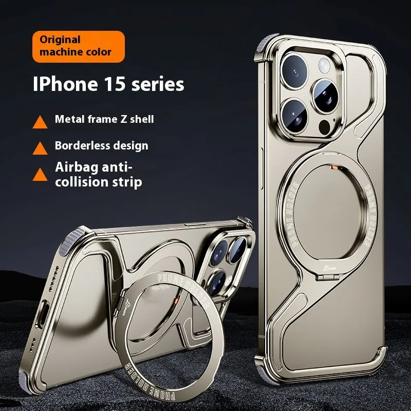 Z-type Metal Bracket Magnetic Phone Case